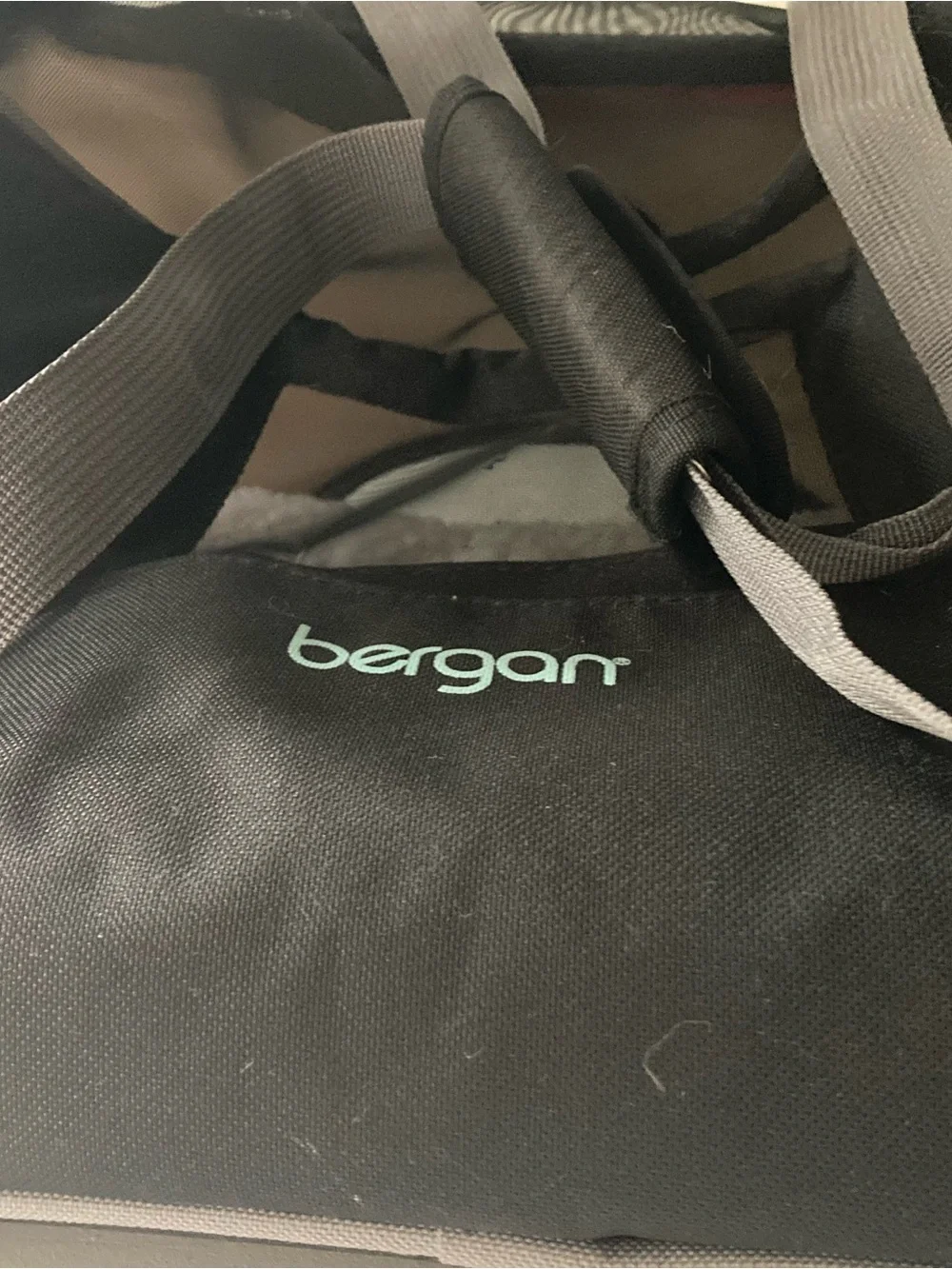 Small Pet Carrier Bag in Black and Beige